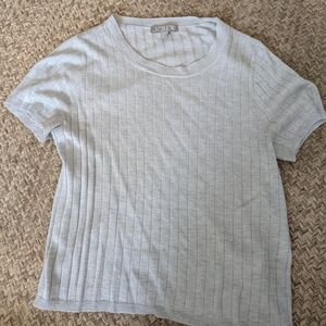 J. Crew Women's Gray Ribbed Top